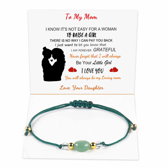 Fiasrel Natural Stone Bead Braided Bracelet Adjustable Oval Flat Beads Rose Quartz Bracelet 