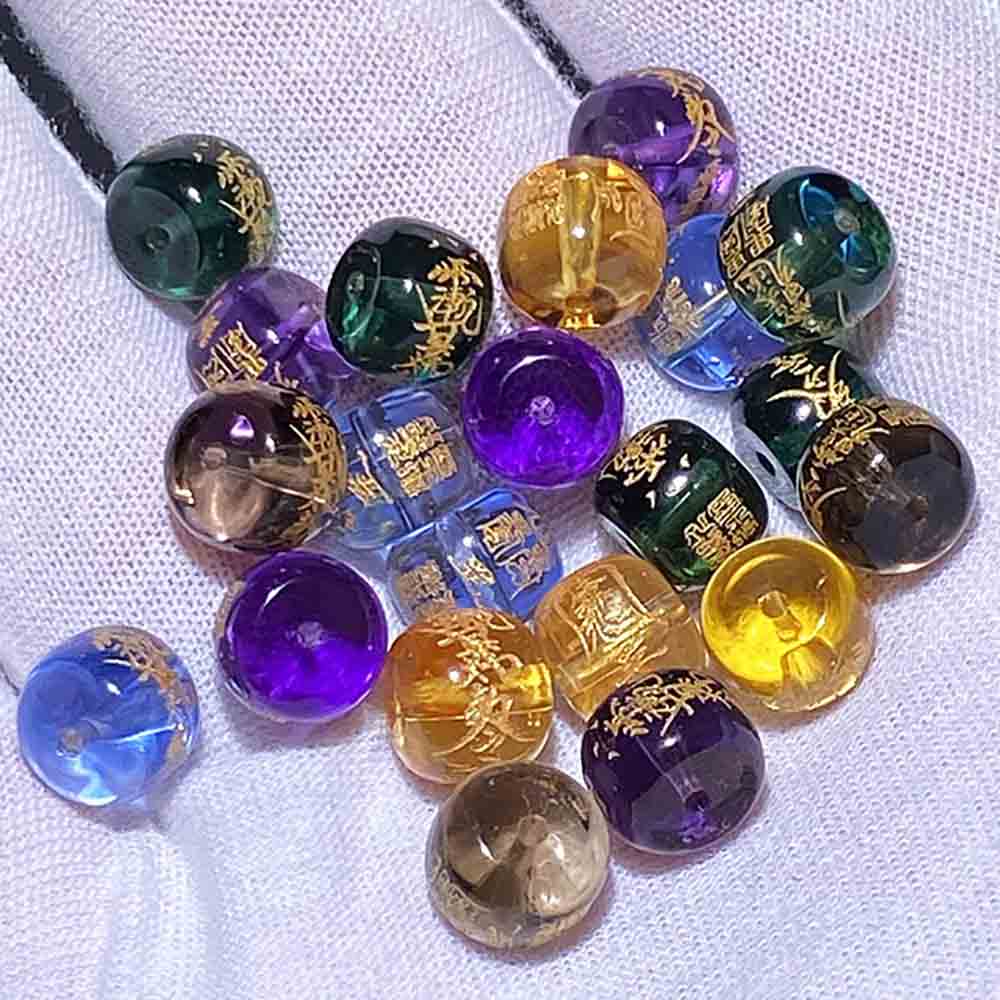 Fiasrel 2025 Snake Year TAI SUI Crystal Beads – Assorted Colors, DIY Craft Beads, Premium Loose Beads for Jewelry Making