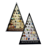 Fiasrel 36-Piece Natural Crystal & Agate Gemstone Collection - Triangular Mineral Specimen Set Polished Geological Teaching Materials for Rock Identification