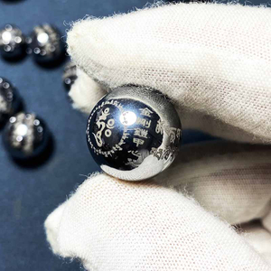 Fiasrel Terahertz Energy Mala Beads with Vajra Armor Mantra - DIY Engraved Buddhist Bracelet Beads Spiritual Jewelry Findings