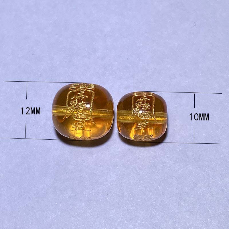 Fiasrel Snake Year Perpetual Beads - Citrine Spacer Beads & Cord Accessories for 2025 Zodiac Bracelet Making