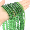 Fiasrel 1bundle DIY Green Handmade Glass Beads - High-Gloss Round Glass Beads for Buddhist Bracelets 