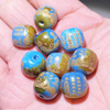 Fiasrel Shan Hai Zhen Talisman Beads | Tang Tri-Color Agate Mountain-Water Carved Beads | Chinese Mytho-Cosmology Loose Beads for Bracelet Making