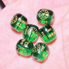 Fiasrel Engraved Green Tara Mantra Beads - Versatile DIY Buddhist Bracelet Making Kit with Spiritual Barrel-shaped Beads