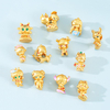 fiasrel 1bundle Sweet 12 Zodiac Gold-Filled Beaded Charms - High Color Retention DIY Bracelet Making 