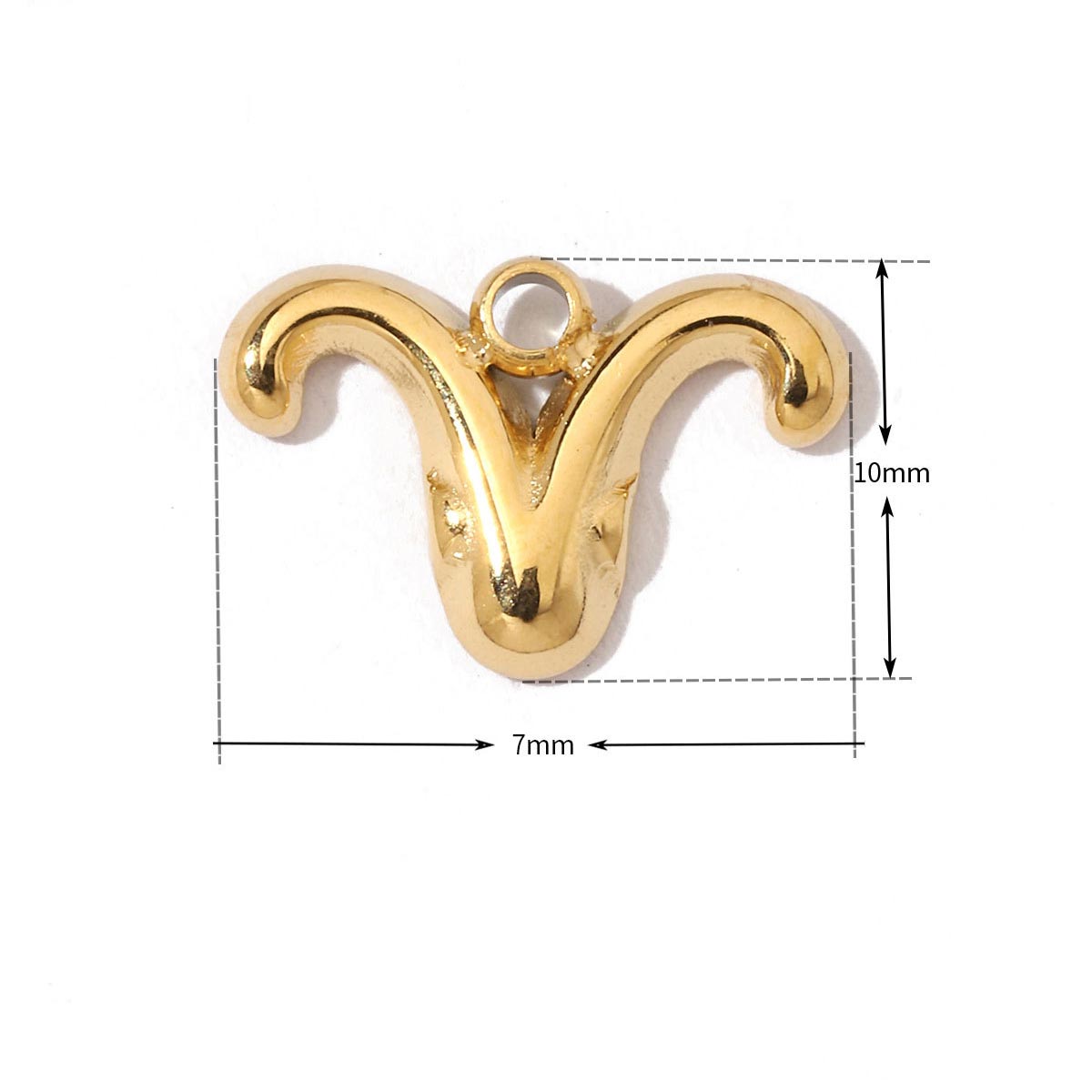 fiasrel 1bundle French Vintage 12 Zodiac 18K Gold-Plated Titanium Steel Pendants - Stainless Steel DIY Earring & Jewelry