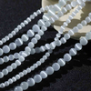 Fiasrel White Moonlight Glass Cat's Eye Stone Round Beads DIY Beading Supplies for Bracelets Necklaces & Jewelry Making