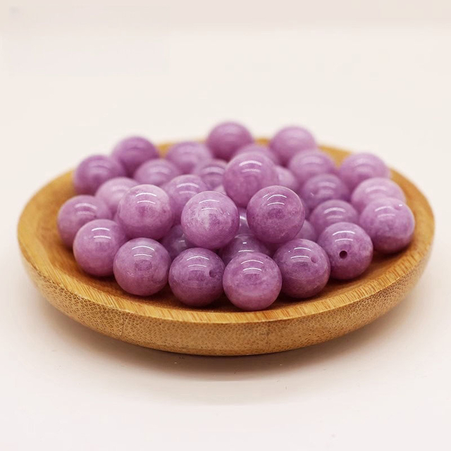 fiasrel 1bundle Natural Lilac Chalcedony Beads DIY Crystal Jewelry Making 