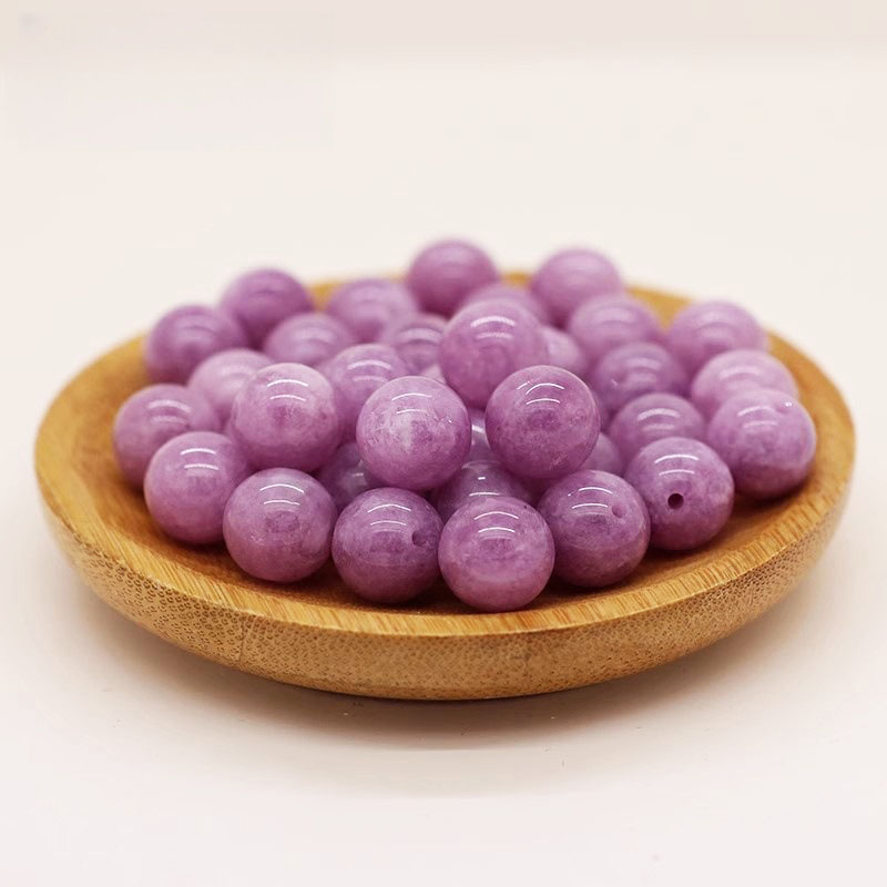 fiasrel 1bundle Natural Lilac Chalcedony Beads DIY Crystal Jewelry Making 