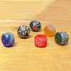 fiasrel 1bundle Nepalese Antique Glass Floral Beads Barrel Beads Vintage-style Buddhist Bracelet 