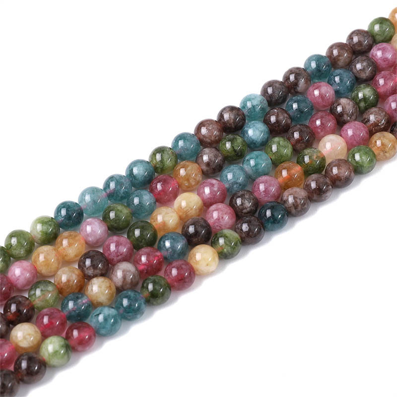 fiasrel 1bundle Handmade diy tourmaline beads imitating synthetic tourmaline