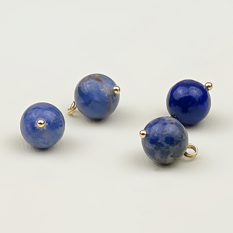 fiasrel 1bundle Natural Stone Round Bead Buttons - Agate, Chalcedony Tourmaline, Rose Quartz Raw Gemstone, Vintage Clasps Hanfu, Qipao Vest Decorative Buttons