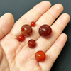 fiasrel 1bundle 6-16mm Large-Hole Red Agate Round Beads Loose Beads for DIY Jewelry, Sweater Chain & Clothing Accessories 2-5mm Hole Diameter Weaving Beads