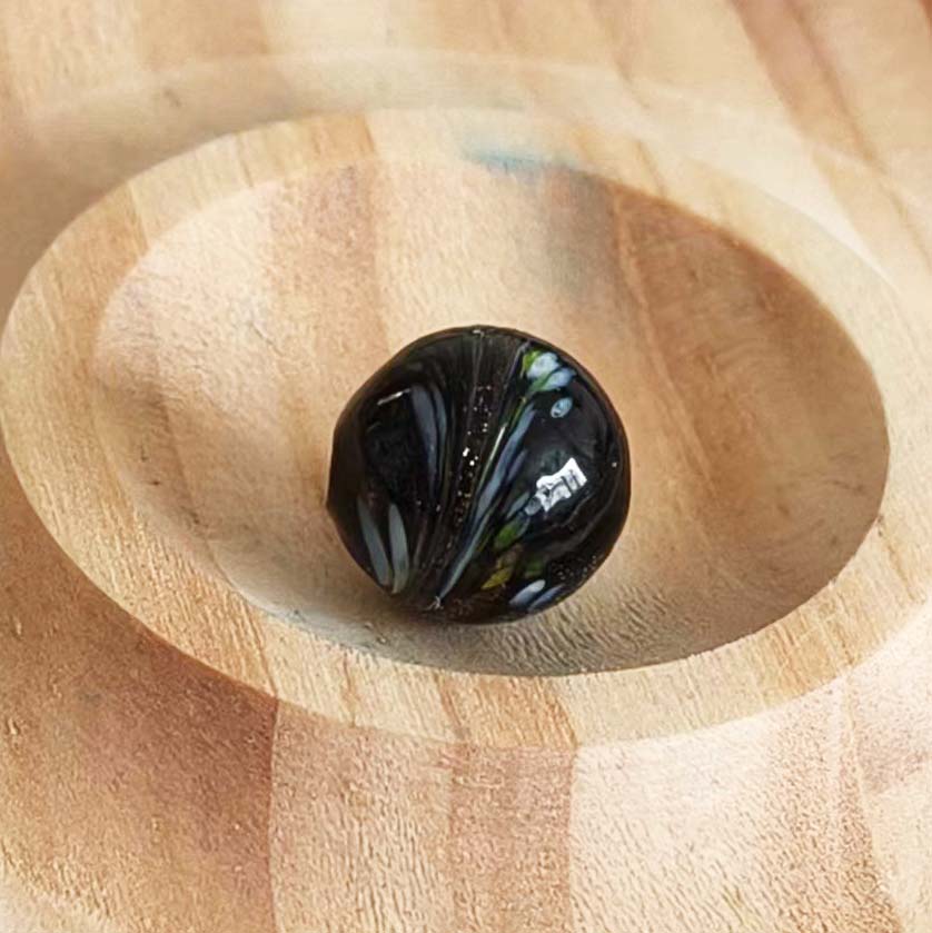 fiasrel 1bundle Handcrafted 12mm Peacock Tail Pattern Glass Beads for DIY Jewelry Accessories Phoenix Tail-style Colored Glass Beads