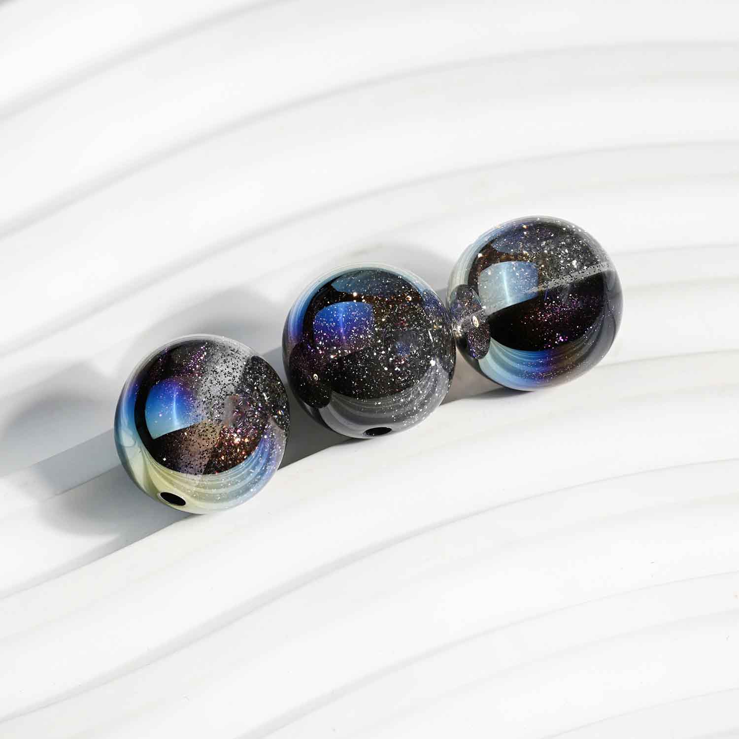 fiasrel 1bundle Heidi Sand-Filled Round Beads - Straight Hole Stringing Beads for DIY Crafting Phone Charm/Handmade Jewelry Accessories