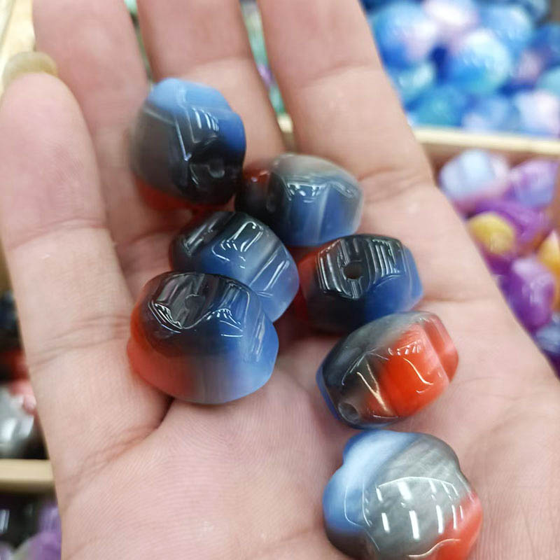 fiasrel 1bundle Tri-Color Oil Painting Gradient Star Pendants – Straight-Hole Charms for DIY Bracelets, Keychains & Phone Straps