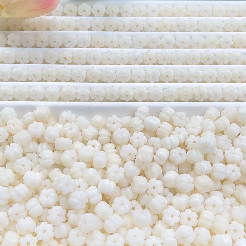 fiasrel 1bundle DIY Pumpkin Bodhi Bead Bracelet – Buddhist & Craft Prayer Bead Accessories