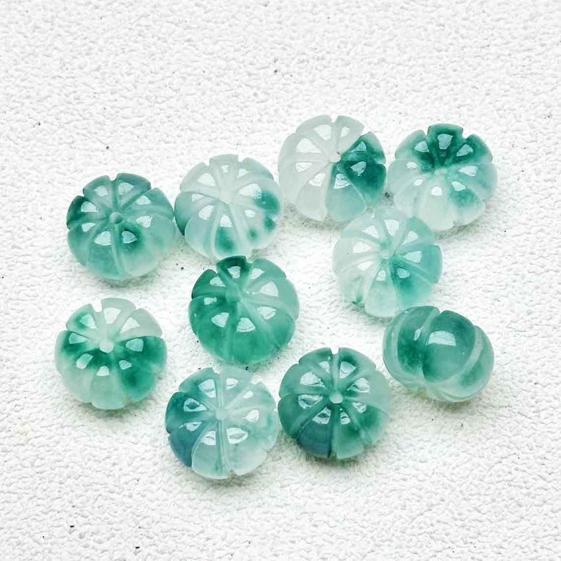 fiasrel 1bundle Ink-Patterned Agate Beads – Pumpkin & Gourd Abacus Beads for DIY Zen Jewelry, Bracelets & Pendants