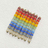 fiasrel 1bundle 4×6mm Rainbow Glass Spacer Beads 