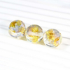 fiasrel 1bundle Heidi Golden Floral Beads – Premium Dried Flower & Gold Foil Round Beads for DIY Phone Charms & Jewelry