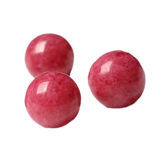 fiasrel Pink Rose Quartz Chalcedony Beads – Round DIY Loose Beads for Handmade Crystal Jewelry Bracelets 