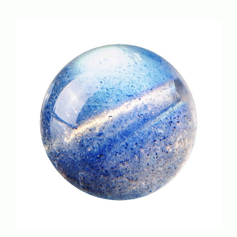 fiasrel Loose Gray-Blue Moonstone Beads – Round Semi-Finished DIY Beads for Handmade Jewelry Stringing