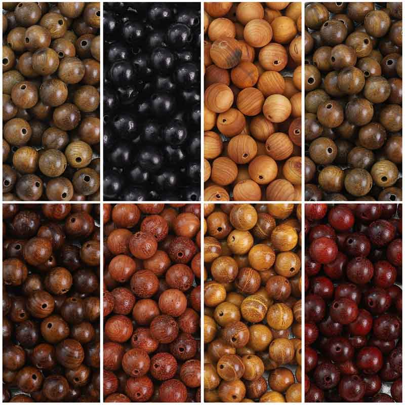 Fiasrel Handmade Wooden Beads for DIY Bracelets