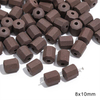 Fiasrel Matte coffee-colored ceramic diy beads