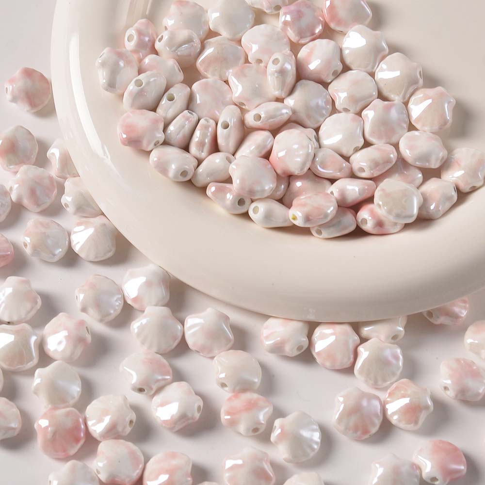 Fiasrel Ocean Series tinted shell ceramic beads