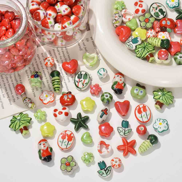 Fiasrel Cartoon diy ceramic beads