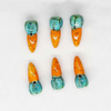 Fiasrel Hand-painted ceramic carrot beads