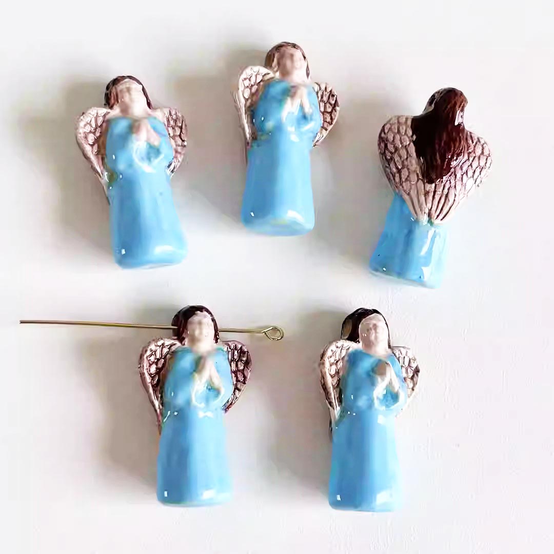 Fiasrel Angel color hand-painted ceramic beads