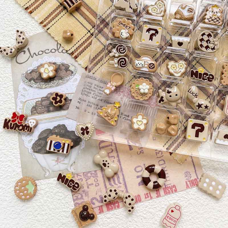 Fiasrel Cute coffee-colored ceramic beads