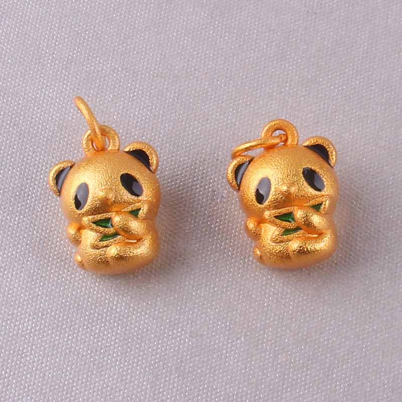 Fiasrel diy Three-dimensional panda Drop Pendant