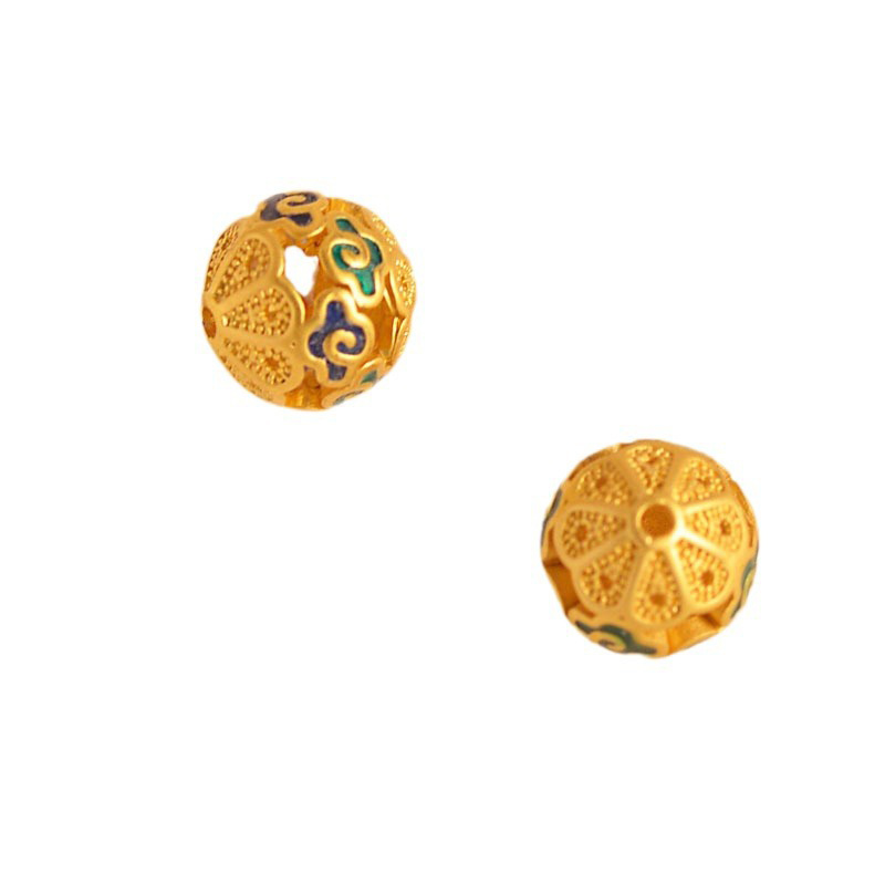 Fiasrel Hollow ball spacer beads-1 Drop Pendant