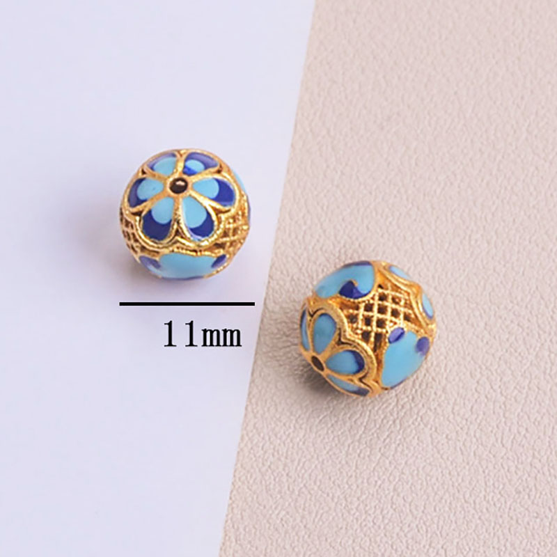 Fiasrel Hollow ball spacer beads-3 Drop Pendant
