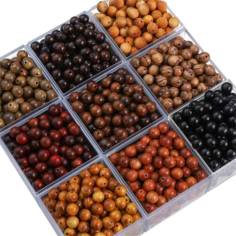 Fiasrel diy natural wooden bead round bead gourd ornaments