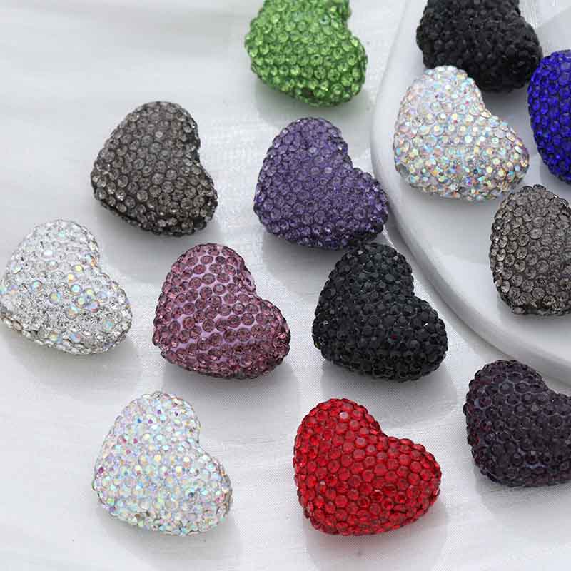 Fiasrel 4pcs Loving soft clay DIY Shamballa Beads