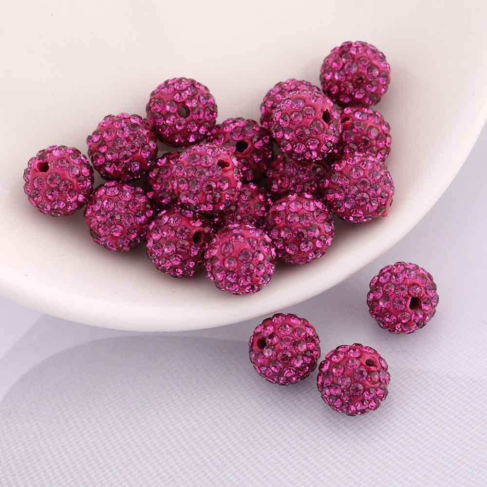 Fiasrel 30pcs Drill balls are dotted with clay DIY Shamballa Beads