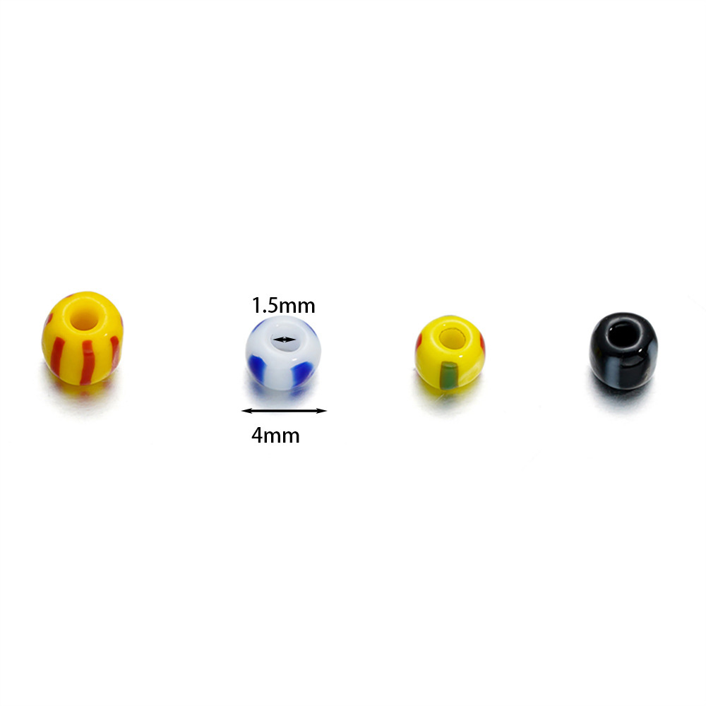 Fiasrel 4mm Glass Seed Beads - Two-Tone Watermelon DIY Beads