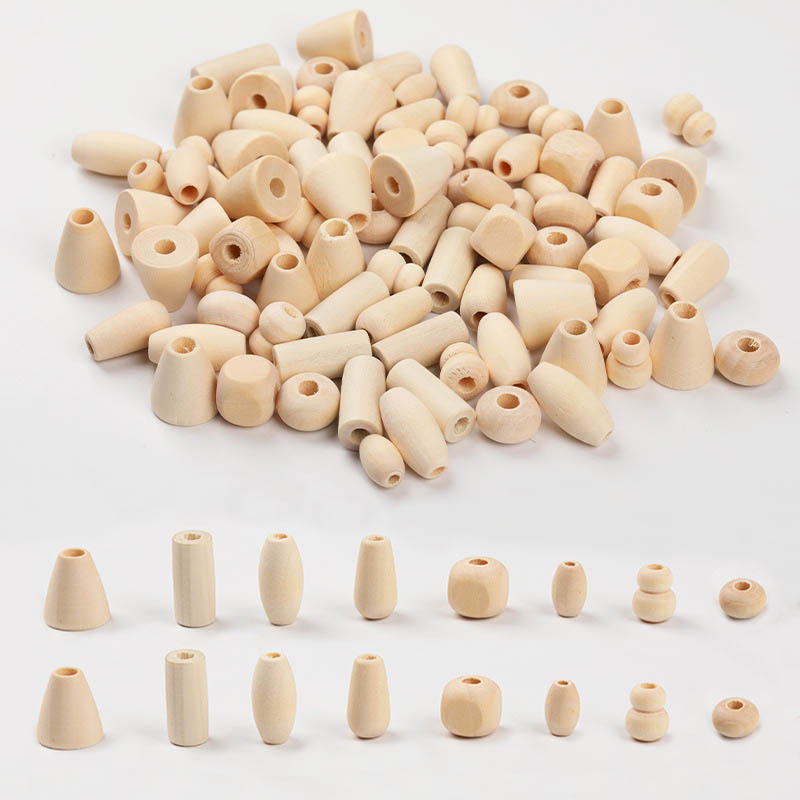 Fiasrel Natural Wooden Irregular Lotus Seed Beads Loose