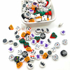 Fiasrel 100pcs Mixed-color Christmas and Halloween soft clay spacer beads