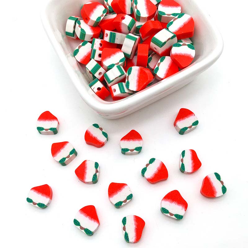 Fiasrel 100pcs Mixed-color fruit soft ceramic spacer beads