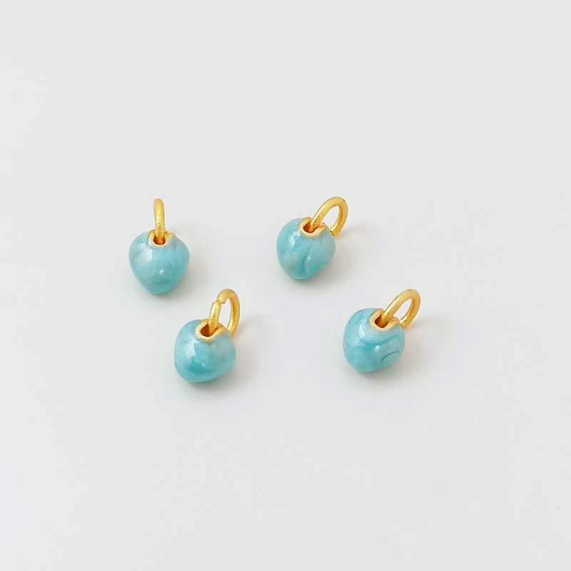 Fiasrel DIY Heart-shaped flower buds Drop Pendant