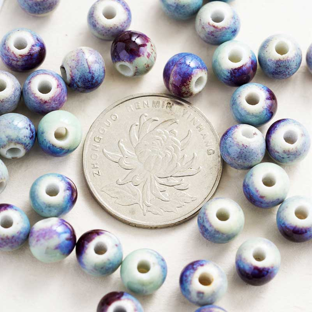 Fiasrel 10mm Kiln-transformed ceramic beads