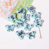 Fiasrel Blue hand-painted butterfly ceramic beads