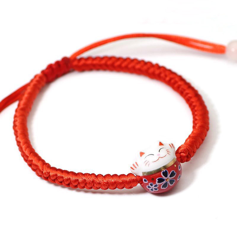 Fiasrel Ceramic Maneki Neko loose beads