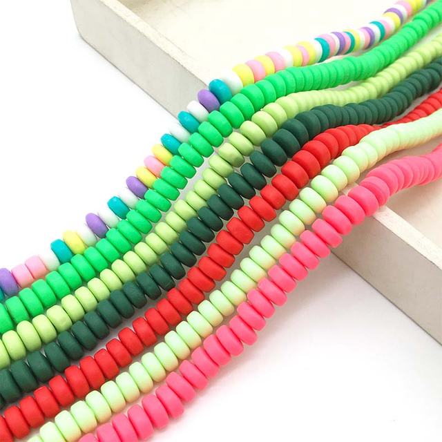 Fiasrel One string of 110 pieces of soft ceramic beads for wheels