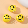 Fiasrel 10pcs Yellow cute smiley face beads