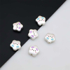 Fiasrel 10pcs Cartoon heart alloy beads